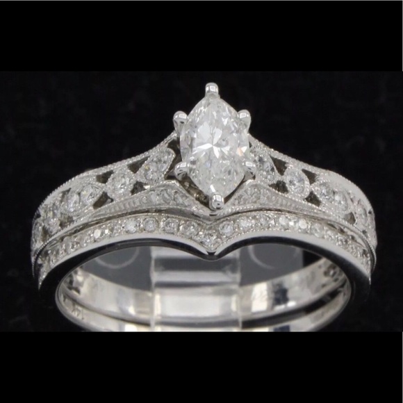 Jewelry - Marquis cut diamond engagement ring set Jewelry - Marquis cut diamond engagement ring set